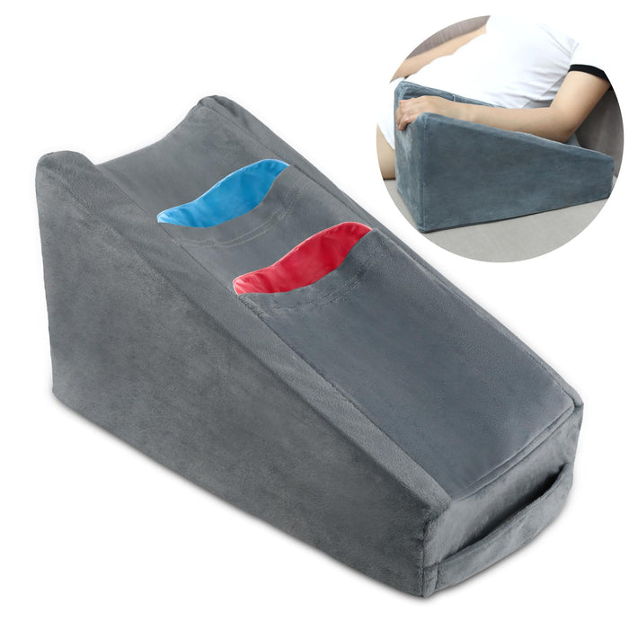 TBXONMOW Arm Elevation Pillow Arm Wedge Pillows for Adults Arm Support Pillow with Pocket for Post Surgery Elbow Arm Rest Pillow with Removable Pillow for Sleeping(Grey)