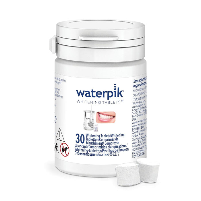 Waterpik Whitening Water Flosser, White (WF 05) Electric Oral Irrigator Flosser Whitens Teeth Gently