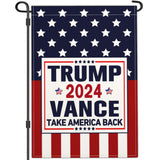 NASIAN Trump Vance 2024 Garden Flag Take America Back Garden Flag Trump Vance 2024 Yard Signs Patriotic American Garden Flags for Outside 12x18 Double Sided Outdoor House Lawn Decorations Banner