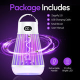 Zappify Zapper 2.0 3 Pack Portable Bug Zapper, Indoor & Outdoor, Cordless Rechargeable Mosquito Zapper, Hanging Hook, 1500V High Voltage, Trap for Fly, Insect, Mosquito & Bugs