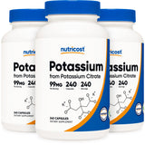 Nutricost Potassium Citrate 99mg, 500 Capsules (3 Bottles)