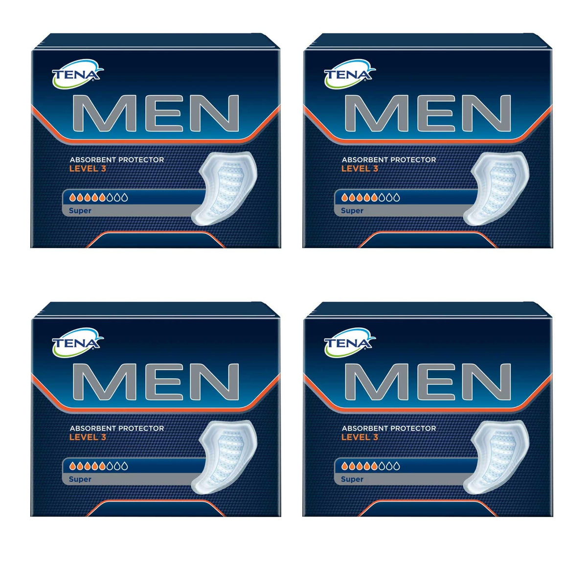 TENA for Men Level 3 Guard for Men, Super Absorbency Incontinence Prot