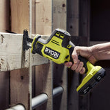 RYOBI ONE+ HP 18V Brushless Cordless Compact One-Handed Reciprocating Saw (Tool Only) PSBRS01B (Renewed)