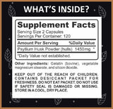 YouFit Nutrition PSYLLIUM Husk Capsules - Premium Psyllium Fiber Supplement - Promotes Intestinal Health and Regularity - 100% Natural Soluble Fiber 1450mg Per Serving - 240 Capsules