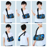 Ledhlth Camo Kids Arm Shoulder Sling Blue for Children Padiatric Toddler Sling Brace Immobilizer Support for Shoulder Elbow Wrist Injury Boys Girls, Kids S