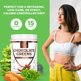 Green Superfood Powder for Digestion & Gut Health - Keto Friendly Superfood Greens Blend Powder for Immune Support - Powdered Greens Supplement for Immune Boost - Chocolate, 60 Servings