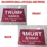 Trump Vance 2024 Flag 3x5 Ft Trump Vance Flag Make America Great Again Flag Patriotic Outdoor Decor with Brass Grommets (red)