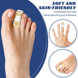 4 Pieces Toe Splint Toe Straightener for Hammer Toe Corrector for Women Toe Brace Hammertoe Splint Toe Wrap Toe Covers for Women Men Broken Toe Support for Bent Toe Claw Toe Crooked Toe (Nude)