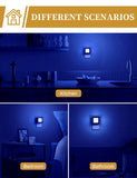 DORESshop Blue Night Light [2 Pack], Night Lights Plug Into Wall, Night Light, Dusk to Dawn Sensor, LED Night Light Adjustable Brightness, Bedroom, Bathroom, Hallway, Stairs, Christmas, Party