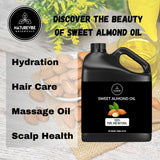 Sweet Almond Oil 32 Ounces by Naturevibe Botanicals | 100% Pure and Natural | Great for Skin and Hair | Body Oil | Cold-Pressed Almond Oil (946 ml)