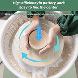 Huanyu Pottery Wheel Ceramic Machine 10" with Foot Pedal, Electric Pottery Machine with Detachable Basin for Pottery Studio/Home Pottery DIY/Pottery Training Christmas (110V for Teenagers)