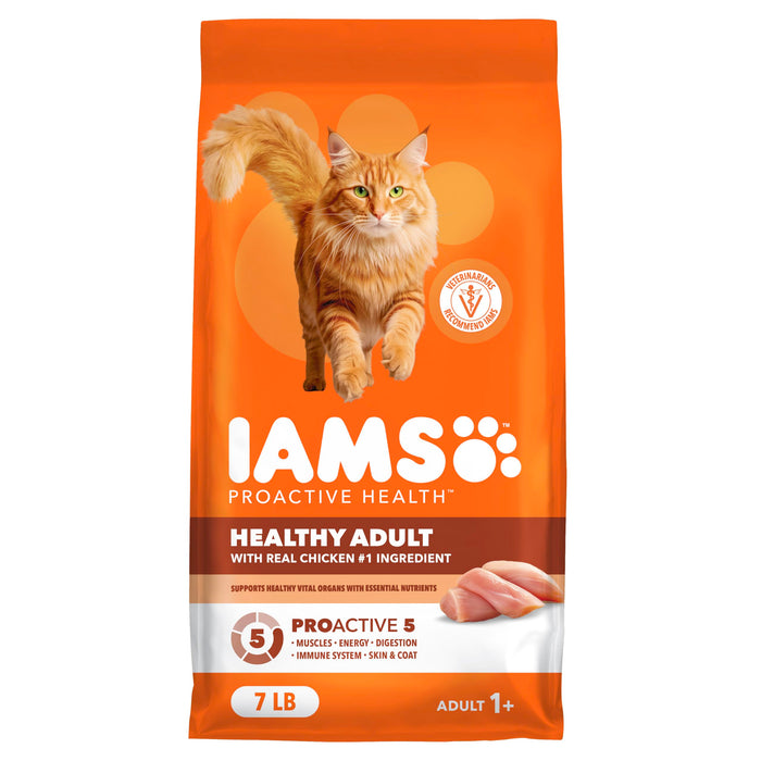 IAMS Proactive Health Healthy Adult Dry Cat Food, Chicken, 7 lb