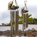 YLYYCC Wind Chime,25"Metal Bronze Memorial Wind Chime,Wind Chimes for Outside Unique Bird Nest Wind Chimes with 6 Tuned Tubes Soothing Melodic Tones Garden Decor Memorial Wind Chime Gift for Women,Mom