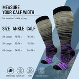 Refeel 3 Packs Plus Size Compression Socks Wide Calf For Women & Men - Large Size Knee High Support Stockings For Medical…