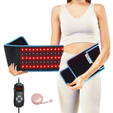 bonodave Red Infrared Light Therapy Belt for Body Pain Red Light Therapy for Back Knee Feet Hands Relief 3 Chips in 1 Near Infrared Heating Pad 660nm 850nm NIR Home Therapy Wrap Gift for Women Men