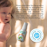 Minoris Baby After Sun Spray - Baby After Sun Care, Organic Content, Zinc Oxide Based, Hypoallergenic, Vegan, Recovery After Sun Exposure, Soothing, Sunburn Care, 0-6 Months 100ML