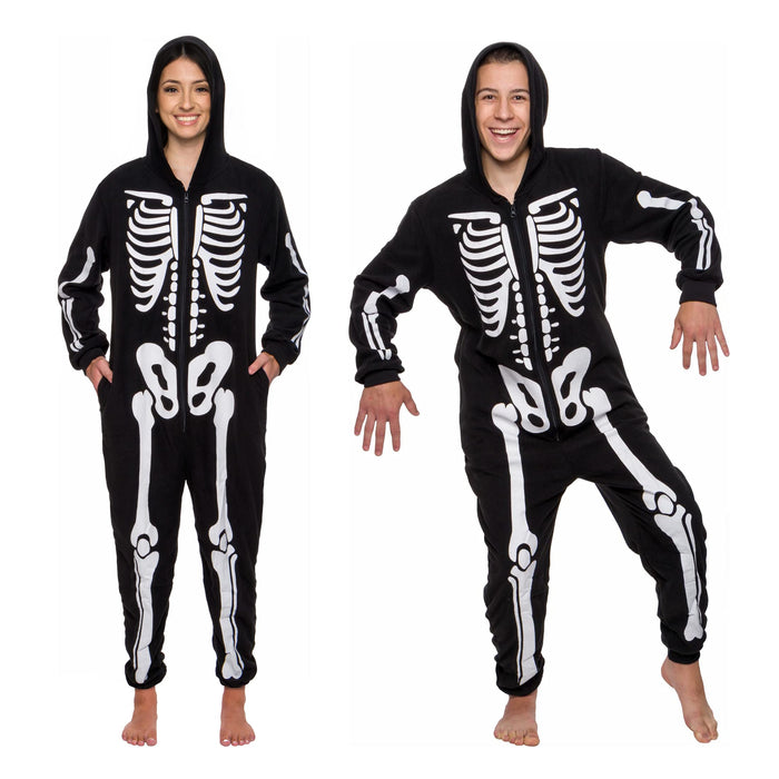 Funziez! Slim Fit Adult Onesie - Animal Halloween Costume - Plush Fruit One Piece Cosplay Suit for Women and Men