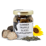 Truffletopia | Summer Truffle Slices | Black Truffle Carpaccio made of Real Italian Truffles | Luxury Topping or Gourmet | Ready to Eat | Alternative to Fresh Truffles | 1.8 Oz