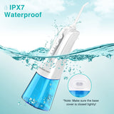 Cordless Water Dental Flosser Teeth Cleaner, INSMART Professional 300ML Tank DIY Mode USB Rechargeable Dental Oral Irrigator for Home and Travel, IPX7 Waterproof 4 Modes Irrigate for Oral Care