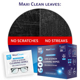 600 Eye Glass Clean Wipes Individually Wrapped Glasses Wet Wipe Lens Cleaner Bulk Tissues Pack Laptops Screen Cleaner Travel Sunglasses Camera Cleaning Pre-Moistened Reading Eyeglasses Wipes 5.9 x 5.5