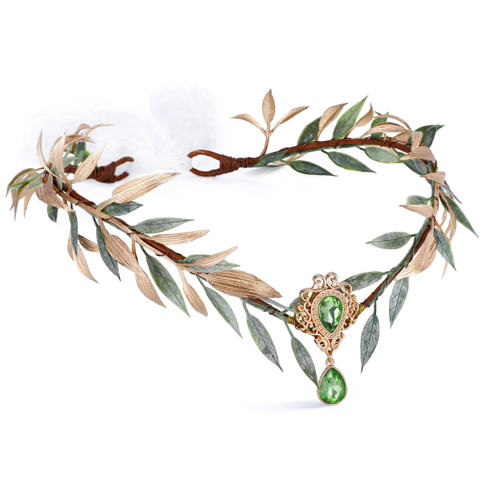 MOSTORY Renaissance Fairy Flower Crown, Woodland Elf Crown Headpiece