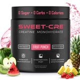 Sweet Cre Creatine Monohydrate – 5g Creatine Monohydrate Powder – Advanced Creatine for Women and Men – Bulk Supplements Creatine with Organic Ingredients – Delicious Fruit Punch Flavor – 9.8oz