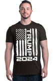 shop4ever® Trump Flag 2024 T-Shirt Large Black 0