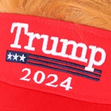 Trump 2024 Hat with Hair,Donald Trump Make America Great Again Wig Hat Embroidered Ultra Adjustable MAGA Baseball Cap (Red Trump 2024 Hat with Hair)