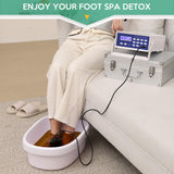 veicomtech Ionic Detox Foot Bath Machine, Foot Detox Machine Ionic Detox Foot SPA System with Wrist Strap, Far Infrared Waistbelt and Array As Holiday Gift