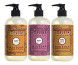 Mrs. Meyer's Liquid Hand Soap Fall Scent Variety, 1 Apple Cider, 1 Acorn Spice, 1 Mum, 12.5 oz Each, 1 CT