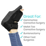 Vive Offloading Post-Op Shoe - Forefront Wedge Boot for Broken Toe Injury - Non Weight Bearing Medical Recovery for Foot Surgery, Hammer Toes, Bunion, Feet, Orthopedic (Men 9.5-11.5, Women 10.5-12)