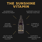 Surthrival: Vitamin D3+K2 Daylight Concentrate, AKA The Sunshine Vitamin, 0.5 oz, Approx. 270 Servings, Supports Immune, Cardiovascular & Bone Health