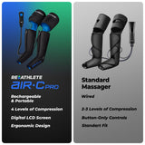 REATHLETE Leg Massager | Rechargeable & Portable Sequential Compression Device with Digital Controller & Bag | New Sleeve Design Machine for Legs | Thigh, Calf & Feet Massager