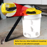 Bucket Lid Mouse Trap Mouse Trap Bucket Indoor Outdoor | Humane Mouse Trap | Mouse Trap Bucket Lid Auto Reset | 5 Gallon Bucket Compatible | Mouse Trap Bucket Lid (Double Head Upgrade Yellow)