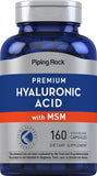Piping Rock Hyaluronic Acid with MSM | 1000mg | 160 Capsules | Non-GMO and Gluten Free Supplement