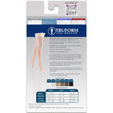 Truform Sheer Compression Stockings, 15-20 mmHg, Women's Thigh High Length, 20 Denier, Black, Large
