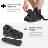 BraceAbility Closed Toe Medical Walking Shoe - Lightweight Broken Toe Cast Boot, Fractured Foot Brace for Metatarsal Stress Fracture, Post-op Bunion, Hammertoe Recovery - For Men or Women (L)
