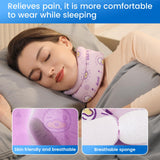 Velpeau Fashion Neck Brace for Sleeping -Soft Cervical Collar for Snooze, Anti Snoring, Sleep Apnea, Foam Wraps Keep Vertebrae Stable Relief Pain and Support for Women & Men (Pink, L: 14-16.5 inch)