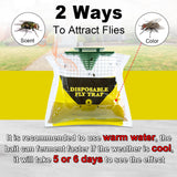 8 Pack Fly Traps Outdoor Hanging, Natural Pre-Baited Fly Bags Outdoor Disposable, Fly Hunter Stable Horse Ranch Fly Trap, Fly Catchers Killer Repellent