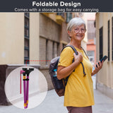 LIXIANG Walking Cane for Women for Stability Seniors Balance Folding Foldable Canes for Men Heavy Duty Adjustable Travel Collapsible Fashionable Fancy Decorative Unique Cool Cane Purple