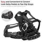 Toe Cages for Peloton Bike & Peloton Bike+ Pedals Compatible Toe Cage Adapters, Convert Compatible with Look Delta Pedals to Toe Clip Straps - Ride with Regular Sneakers Shoes, Accessories for Peloton