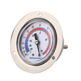 MEASUREMAN Vapor Capillary Flanged Panel Mount Refrigeration Thermometer, 2" Dial, 48" Capillary, -40-65 deg F/-40-20 deg C, Re-Calibration Available