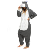 Wishliker Unisex Adult Onesie Cat Costume Halloween Christmas Cosplay Animal Cartoon Pajamas