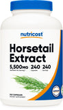Nutricost Horsetail Extract Capsules (5,500 MG Equivalent Per Serving, 240 Servings) - Non GMO, Vegan