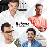 Hubeye 5 Pairs TR90 Sports Reading Glasses for Men and Women Ultralight Flexible Anti-Blue Light Readers +1.25