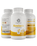 Monolaurin Supplement 1500mg 200 Vegetarian Capsules | Extra Strength Pure Glycerol and Lauric Acid from Raw Coconut | Immune System and Natural Digestion Support | Non-GMO Gluten Free Powder Pill