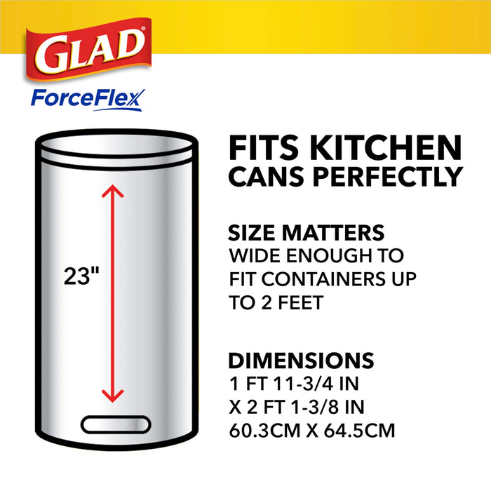 Glad ForceFlex Tall Kitchen Trash Bags, 13 Gal, Gain Lavender with Febreze, 110 Ct (Pack May Vary)