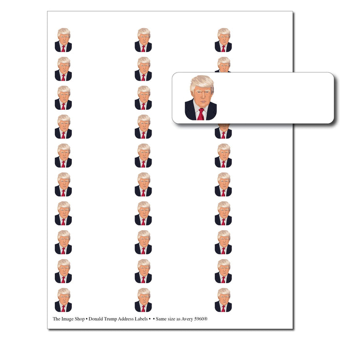 The Image Shop - Donald Trump - Address Labels - 1" x 2-5/8"; 30 per Sheet, 150 Labels