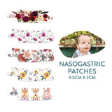 Nasogastric or Oxygen Tube precut Adhesive Tape Floral Mix x 10 Pack. (Mix Pack)