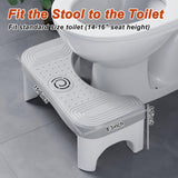 Recximi 2 Pack Toilet Potty Stool Adult, Portable Bathroom Stools for Adults, 7 Inch Step Stool with Air Fresher Box, Toilet Feet Pooping Stool for Toddlers, Stool for Toilet to Help Poop, Grey